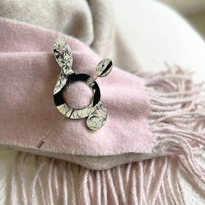 Treble Clef Scarf Pin (5 Colors)