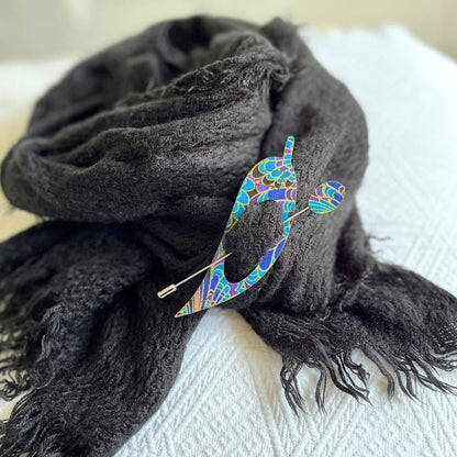 Gum Leaf Scarf Pin (3 Colors)