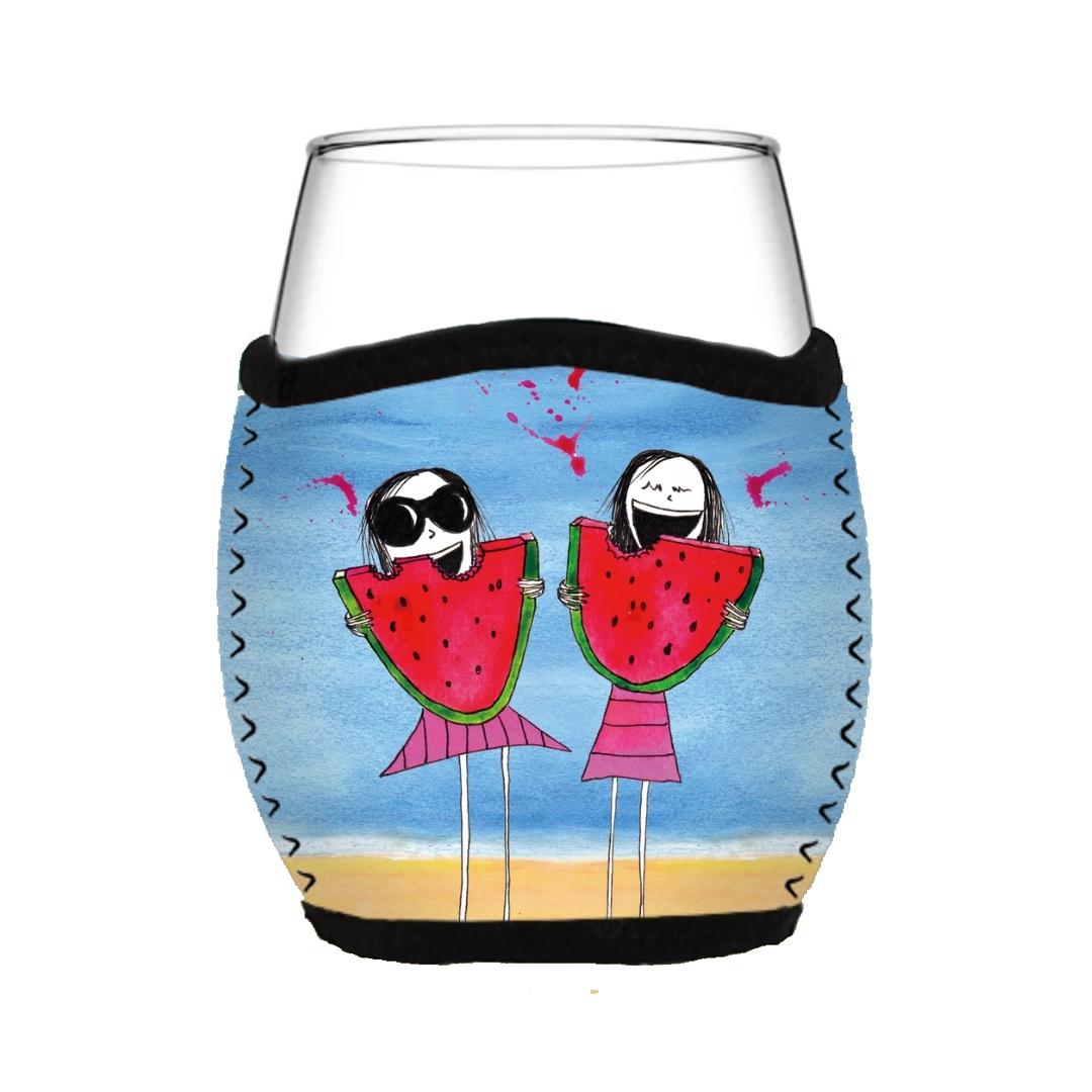 'Life is messy, embrace it' - Stemless Glass Cooler