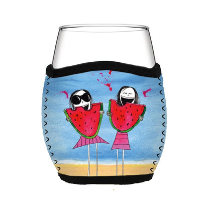 'Life is messy, embrace it' - Stemless Glass Cooler