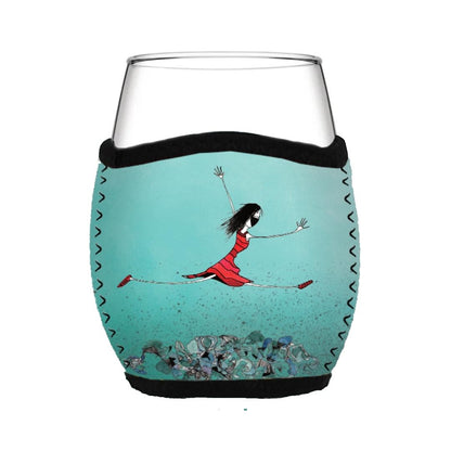 'Yes, we are gliding over the chaos with the greatest of ease' - Stemless Glass Cooler