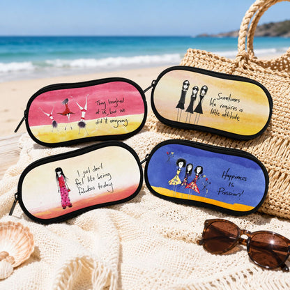 'Happiness is passion' - Sunglasses Case