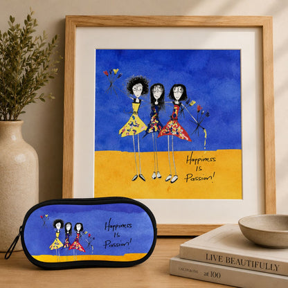 'Happiness is passion' - Sunglasses Case