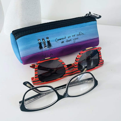 'Comment on our outfits, we dare you' Sunglasses Case