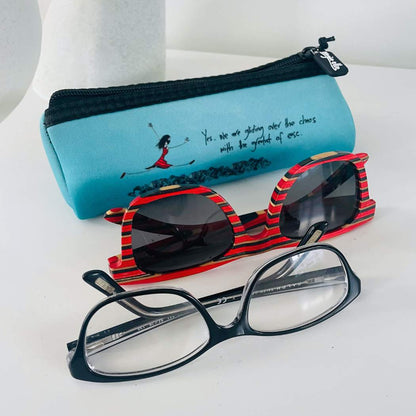 'Yes, we are gliding over the chaos with the greatest of ease' Sunglasses Case