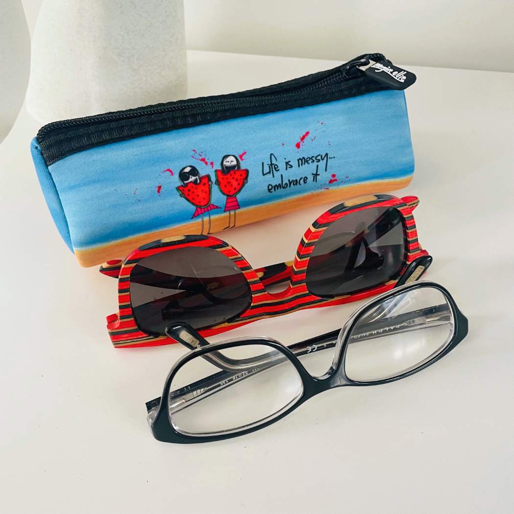 'Life is messy, embrace it' Sunglasses Case