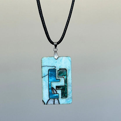 Turquoise 'Iris' Pendant (FREE Brooch)