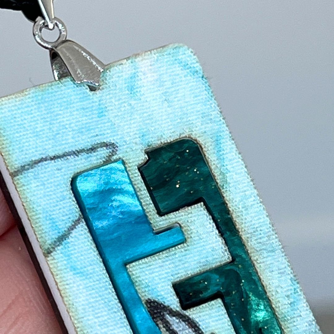 Turquoise 'Iris' Pendant (FREE Brooch)