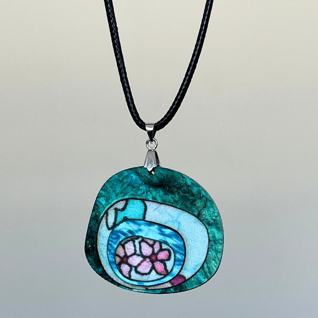 Turquoise 'Nova' Pendant (FREE Brooch)