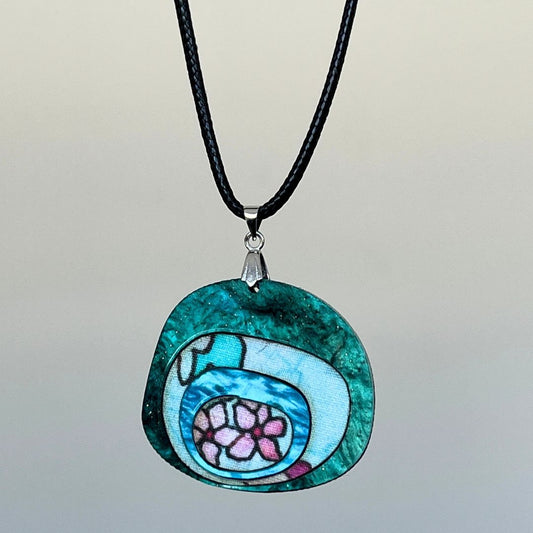 Turquoise 'Nova' Pendant (FREE Brooch)