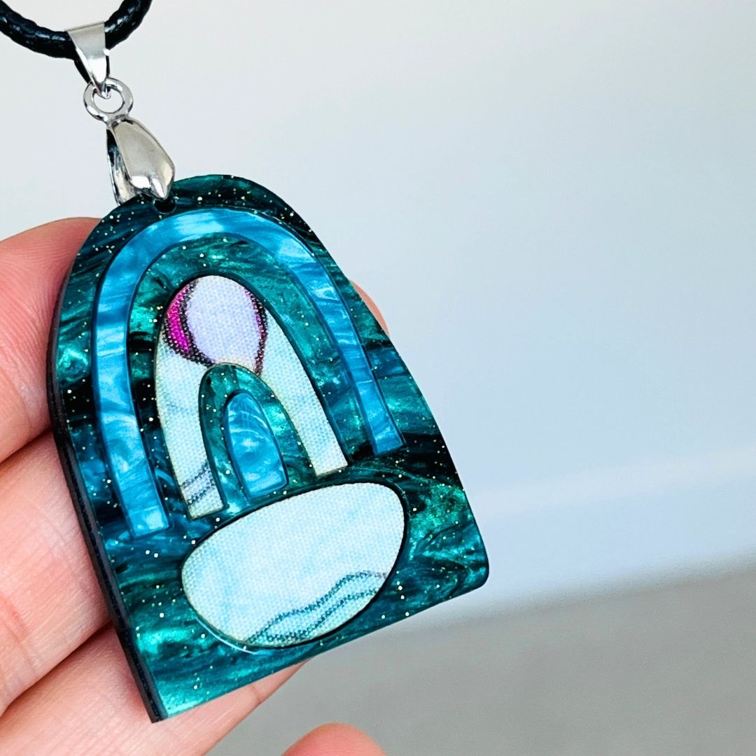 Turquoise 'Tara' Pendant (FREE Brooch)