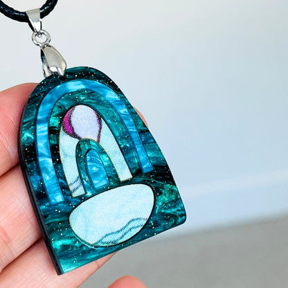 Turquoise 'Tara' Pendant (FREE Brooch)