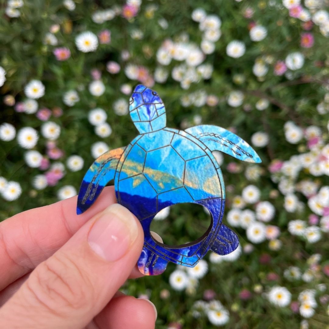 Turtle Glasses Brooch (7 Colors)