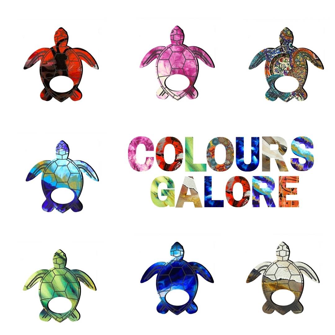 Turtle Glasses Brooch (7 Colors)