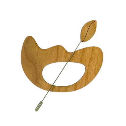 Wooden Waves Scarf Pin