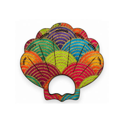 Scallop Shell Glasses Brooch • Multiple Colours