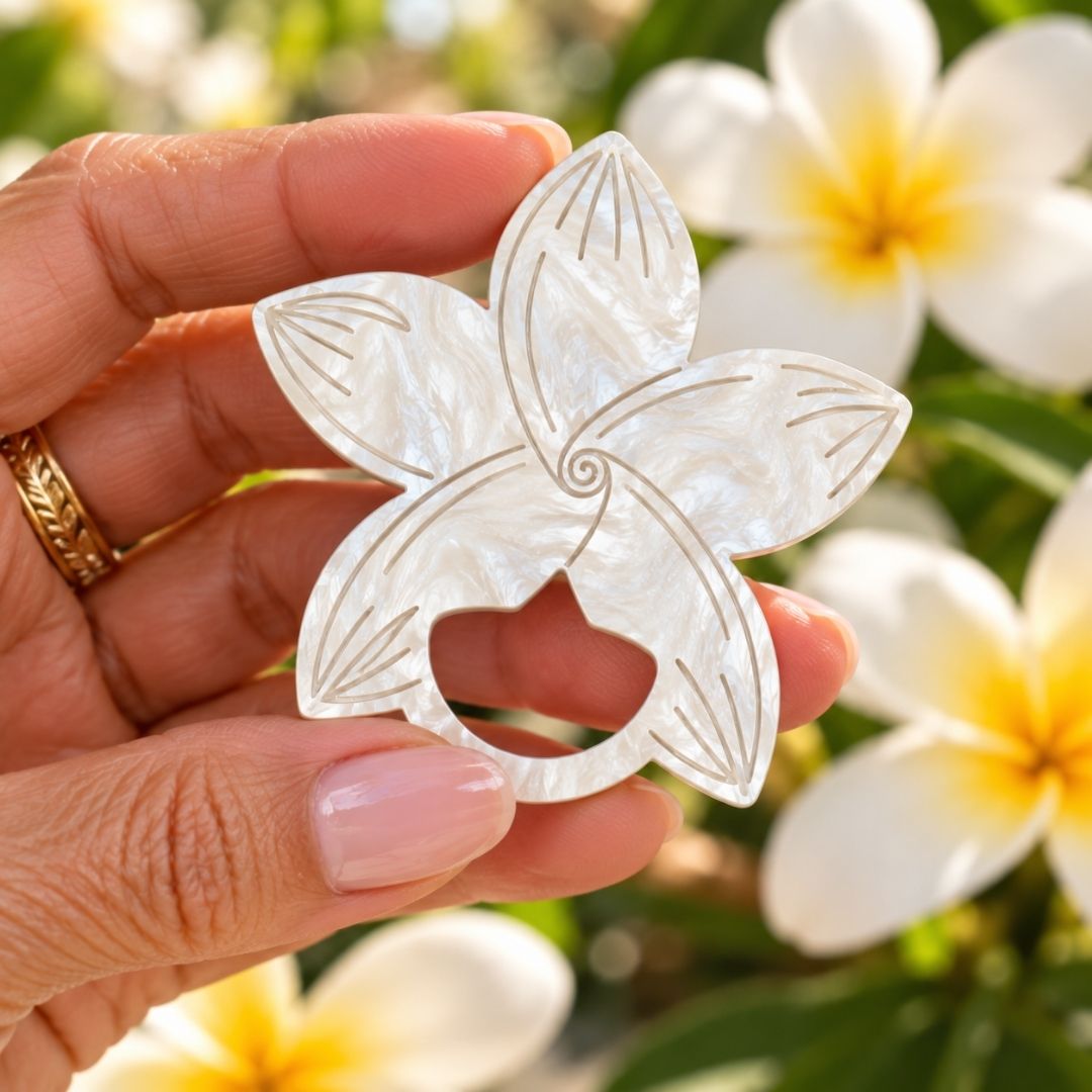 Frangipani Glasses Brooch • Multiple Colours
