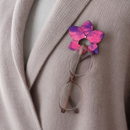 Orchid Glasses Brooch (8 Colors)