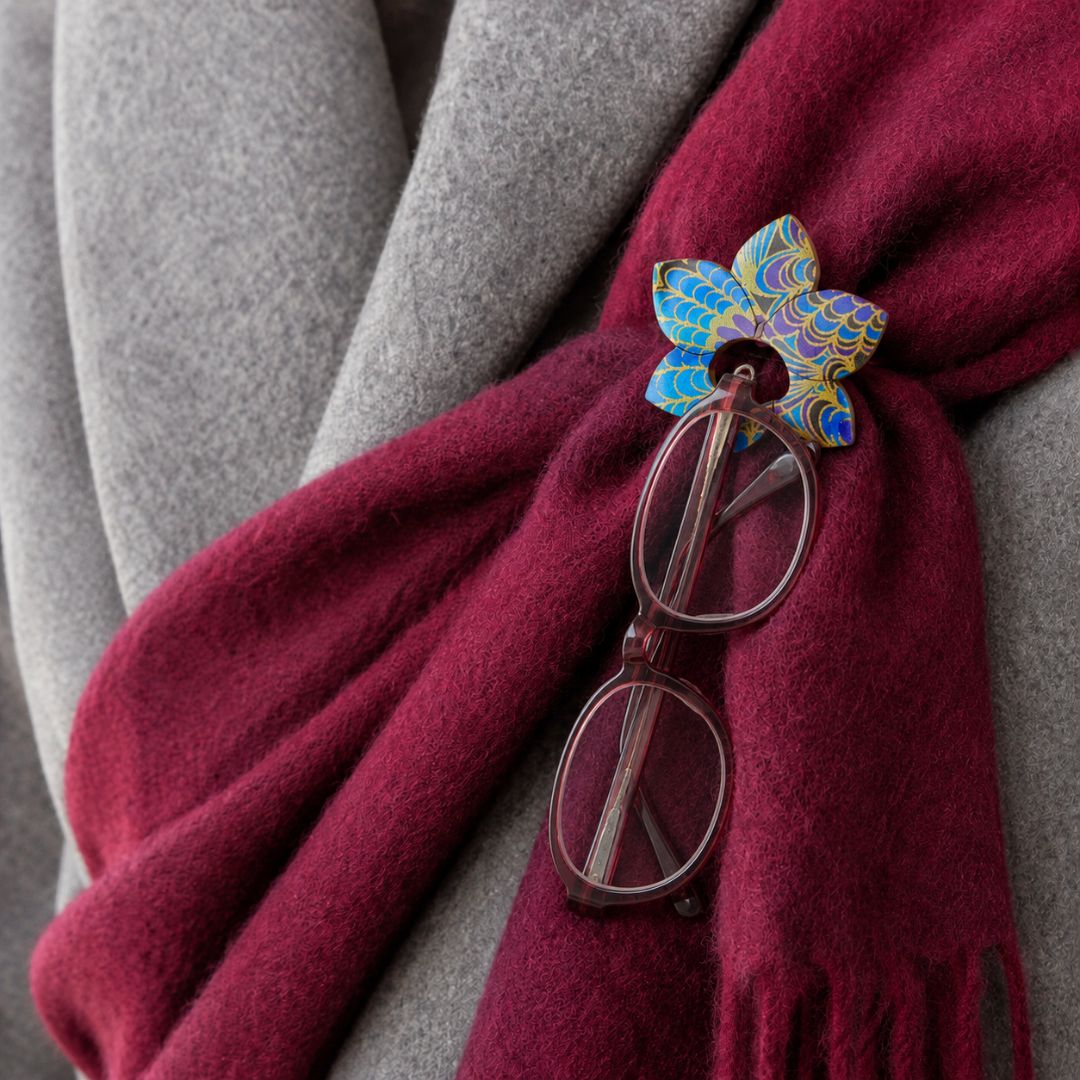 Orchid Glasses Brooch (8 Colors)